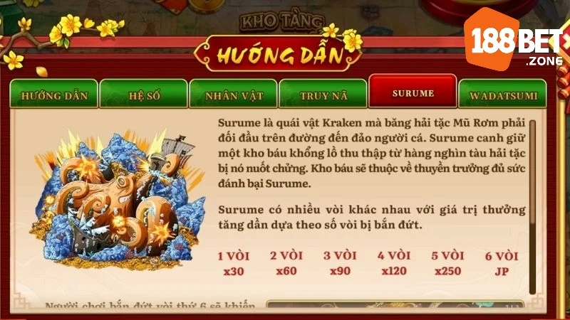 Đại Hải Trình - Một siêu phẩm giải trí hàng đầu tại 188Bet 3 Các loài sinh vật biển trong trò chơi Đại Hải Trình