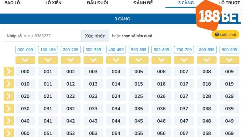 Khám phá bí quyết để chơi lô đề 3 càng 188Bet thành công 4 Hướng dẫn mẹo soi lô đề 3 càng hiệu quả, không bao giờ lỗ tại 188Bet