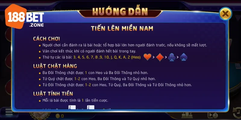 Tiến Lên Miền Nam - Siêu Phẩm Giải Trí Hấp Dẫn Nhất 2025 3 Thuật ngữ quan trọng trong game tại 188ET