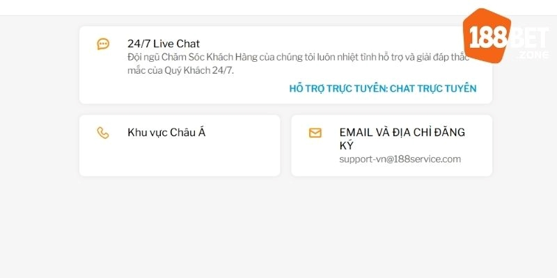 Liên hệ 188Bet – Dịch Vụ Hỗ Trợ Khách Hàng Chuyên Nghiệp 2 Các kênh liên hệ chính thức của 188Bet mà bạn cần biết