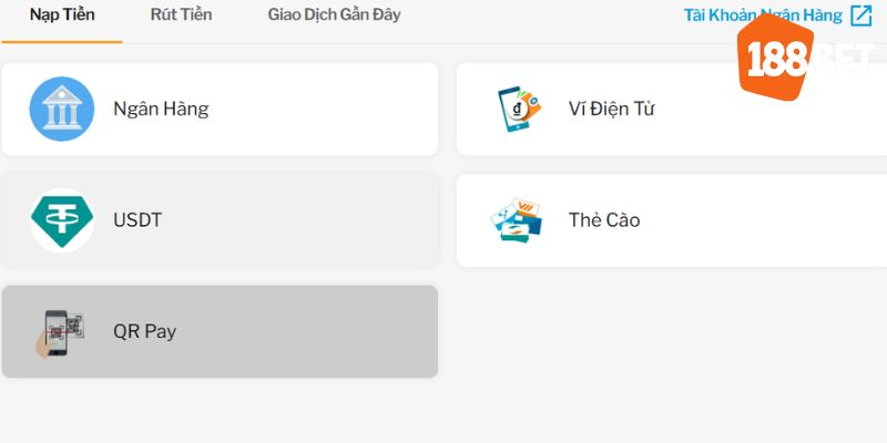 Nạp Tiền 188Bet – Hướng Dẫn Thực Hiện Đơn Giản Và Nhanh Chóng 1 Yêu cầu cần đáp ứng để thực hiện giao dịch nạp nạp tiền 188Bet